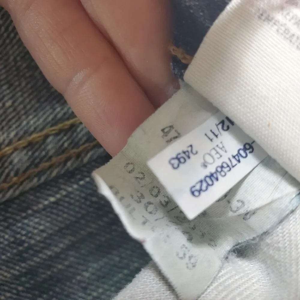 (32x34) American Eagle Original Straight Blue Jeans Men's Denim AE Outfitters